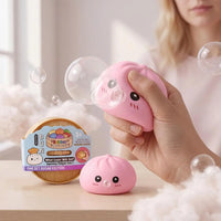 Bubble-Blowing Dumpling Squishy Toy | Soft Bao Bun Stress Relief Fidget
