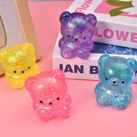 Glitter Gummy Bear Squishy | Cute Stress Relief Fidget Toy