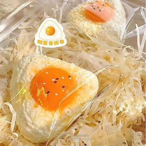 Egg Yolk Squishy Toy | Kawaii Rice Ball Stress Relief Fidget