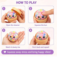 Cutsie Mini Steamed Bun Squishy Toy | Soft Aesthetic Desk Decor Fidget