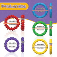 Textured Sensory Fidget Set | Silicone Rings & Bracelets