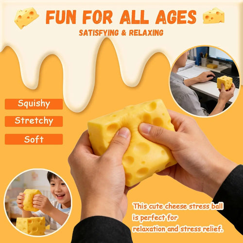 Cheese Block Squishy Toy | Soft Slow-Rising Stress Relief Fidget