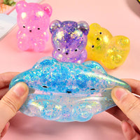 Glitter Gummy Bear Squishy | Cute Stress Relief Fidget Toy