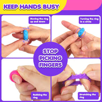 Textured Sensory Fidget Set | Silicone Rings & Bracelets
