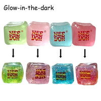 Glow-in-the-Dark Ice Cube Squishy | NeeDoh Stress Relief Toy
