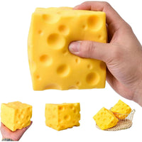 Cheese Block Squishy Toy | Soft Slow-Rising Stress Relief Fidget