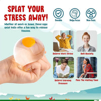 Funky Egg Squishy Ball | Clear Splat Stress Relief Fidget