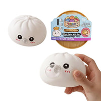 Bubble-Blowing Dumpling Squishy Toy | Soft Bao Bun Stress Relief Fidget