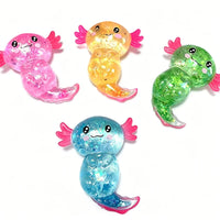 Glitter Axolotl Squishy Toy | Sparkly Salamander Stress Fidget