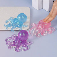 Glitter Octopus Squishy | Sparkly Stress Relief Fidget Toy