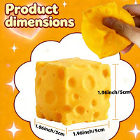 Cheese Block Squishy Toy | Soft Slow-Rising Stress Relief Fidget