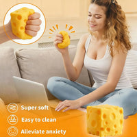 Cheese Block Squishy Toy | Soft Slow-Rising Stress Relief Fidget
