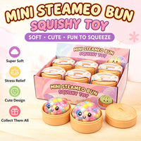 Cutsie Mini Steamed Bun Squishy Toy | Soft Aesthetic Desk Decor Fidget