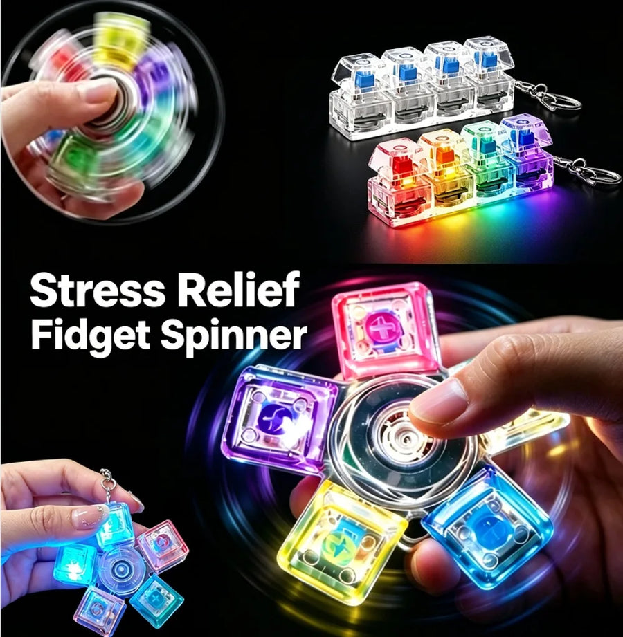 Spinning Pop It Fidget Toy | Transparent Button Stress Relief