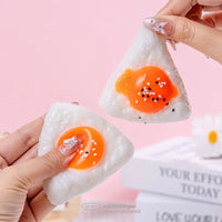 Egg Yolk Squishy Toy | Kawaii Rice Ball Stress Relief Fidget
