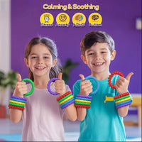 Textured Sensory Fidget Set | Silicone Rings & Bracelets