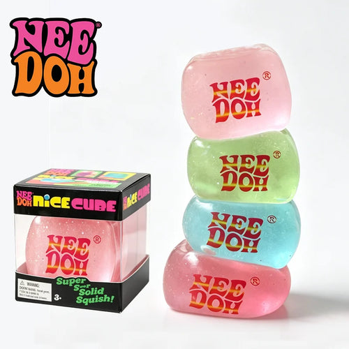 Glow-in-the-Dark Ice Cube Squishy | NeeDoh Stress Relief Toy