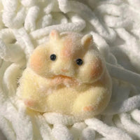 Fuzzy Hamster Taba Squishy | Soft Mochi Stress Relief Fidget