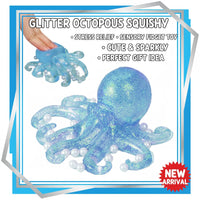 Glitter Octopus Squishy | Sparkly Stress Relief Fidget Toy