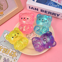 Glitter Gummy Bear Squishy | Cute Stress Relief Fidget Toy