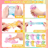 Glitter Axolotl Squishy | Sparkly Sugar-Filled Stress Fidget